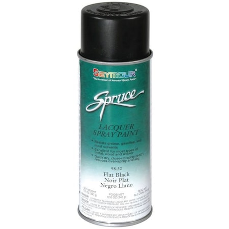 Seymour Paints FLAT BLACK LACQUER, Can 98-30